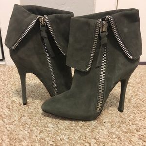 Jean-Michel Cazabat Suede Fold-Over Ankle Boots